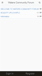 Mobile Screenshot of forums.waters.com