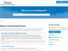 Tablet Screenshot of forums.waters.com